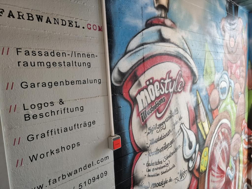 Unperfekthaus Werbung für Grafittikunst